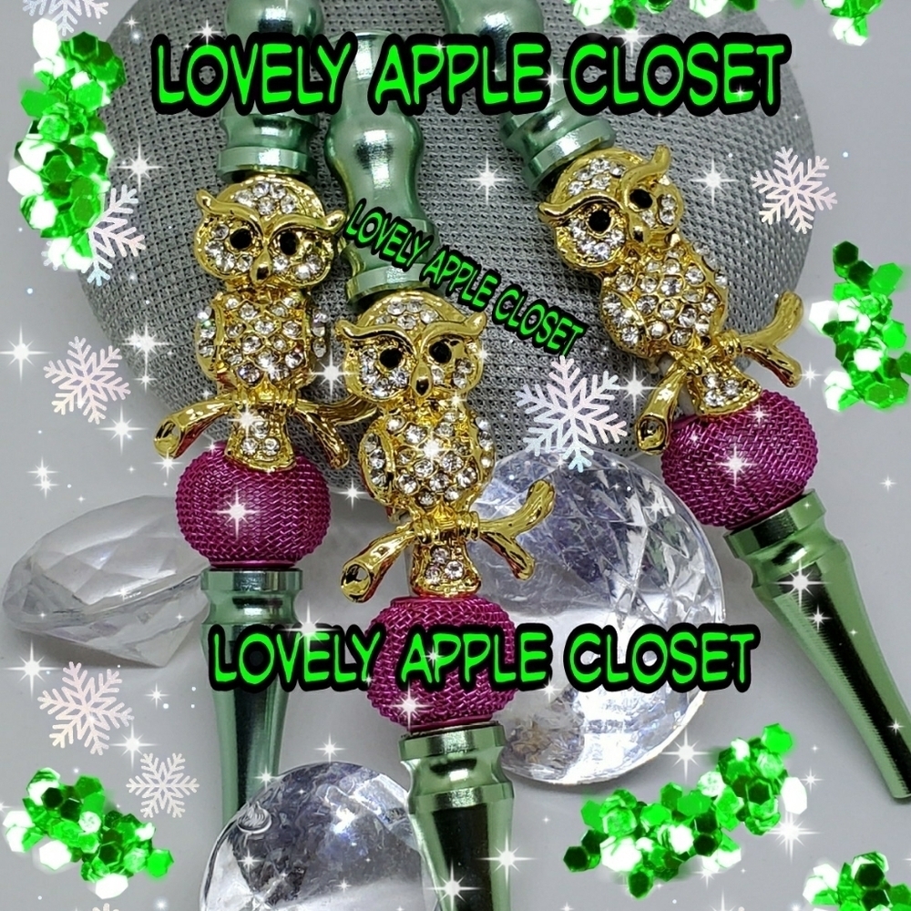 Bling Blunt Holder - Owl Green
